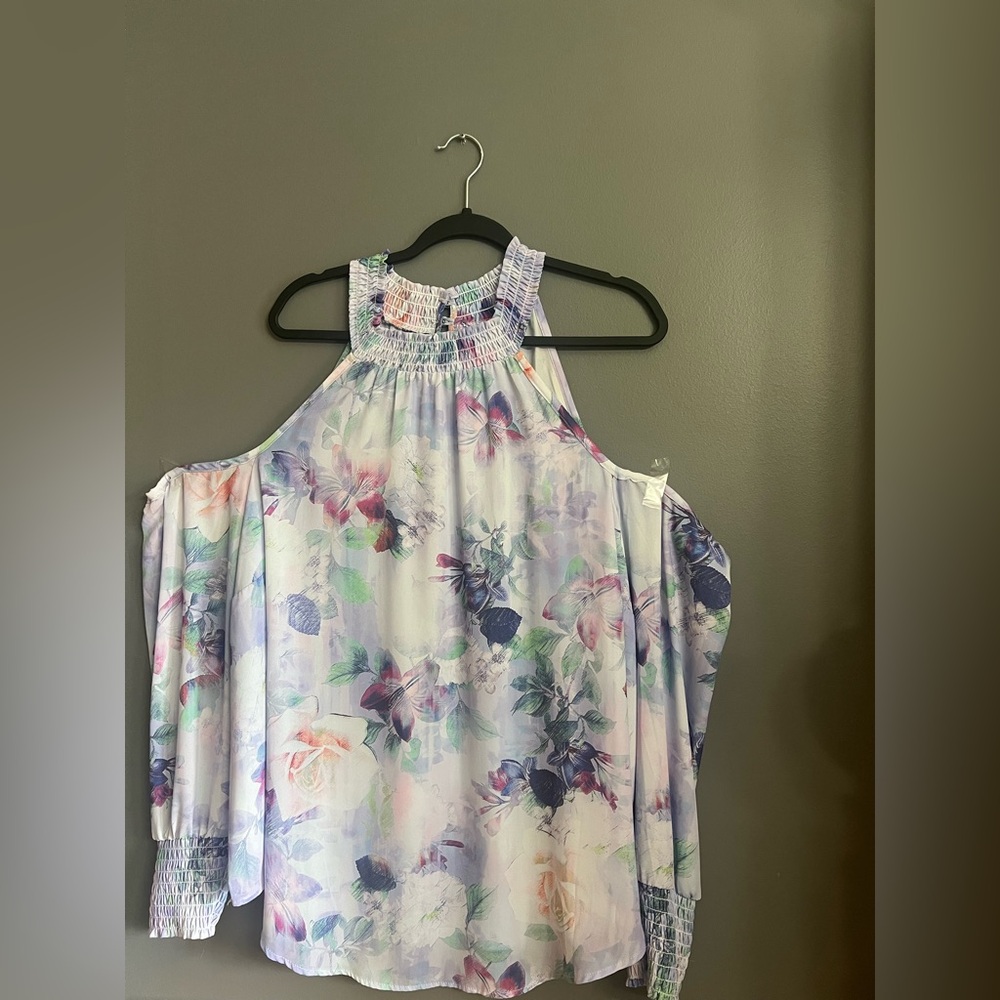 Torrid Pastel Floral Halter Blouse